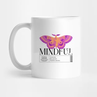 Retro Mindful Living Mental Health Reminder Mug